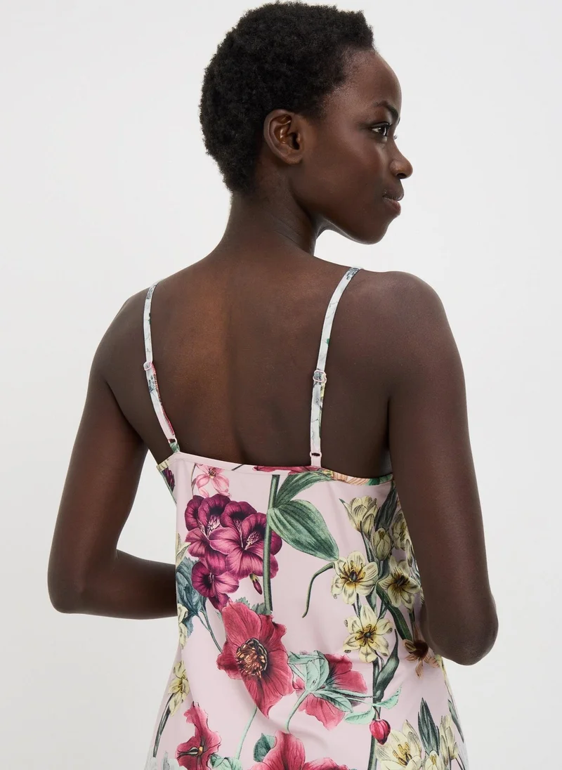 ماتلان Pink Floral Chemise Nightie